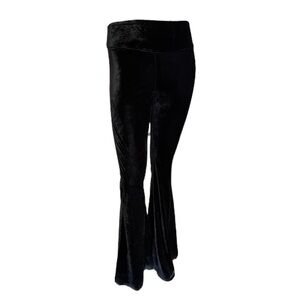 Gypsy Junkies black velour flare leg pants size M/L
